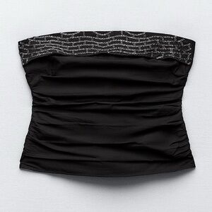 Zara Beaded Strapless Bustier